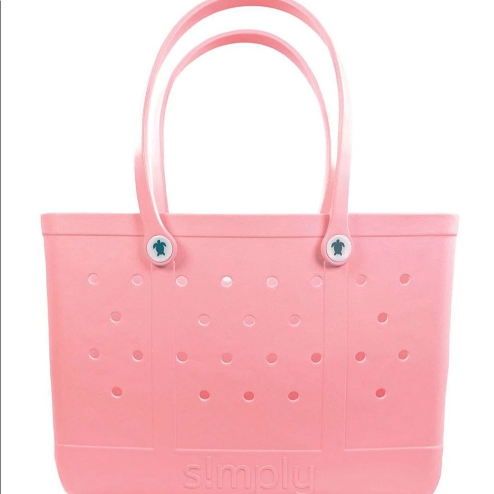 Simply Southern waterproof XL tote (Bogg bag style) pink